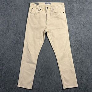 Revtown Jeans Mens 32x30 Beige Sharp Slim Fit Stretch Denim Casual